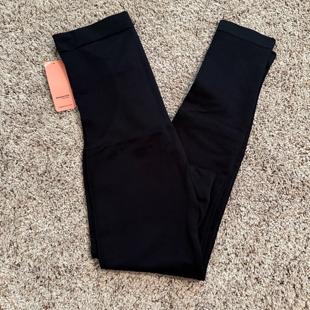 Shapermint Black Leggings Sleek Form-Fitting Stretch